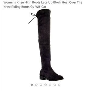 Black over the knee boots from amazon